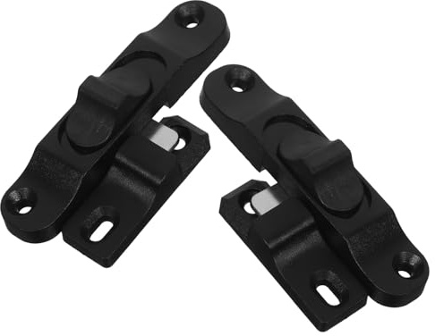 Baluue 2 piezas Cerradura de Pestillo para Puerta Corrediza Gancho y Cierre de Plástico para Ventanas y Puertas Plegables Seguridad Antirrobo para Patio y Cocina Fácil Instalación