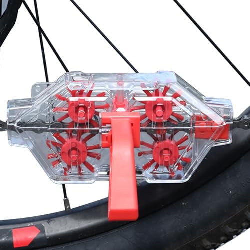 Ahuuen Limpiador de cadenas, herramienta de limpieza de cadenas, Herramienta de limpieza de mantenimiento, Limpiador de cadena portátil, herramienta limpiadora de cadena de bicicleta, limpiador de