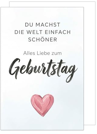 Edition Seidel Premium XXL Maxi Glückwunschkarte zum Geburtstag mit Umschlag Format DIN A4. Geburtstagskarte Grußkarte Karte Klappkarte Spruch Alles Liebe Mann Frau Wertschätzung Herz edel (A4-G1021)