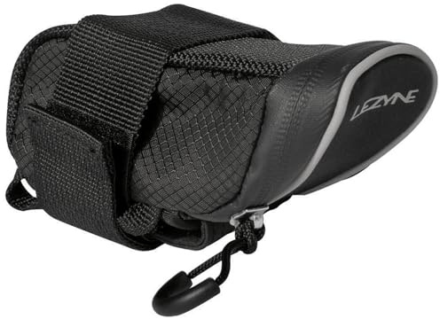 LEZYNE Micro Caddy - S Bicycle Saddle Storage Bag - Compact Aero-Shaped Nylon with Organizational Pockets, Quick Access Sleeve & Water-Resistant Zipper