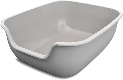 PetFusion BetterBox GROßE Katzenstreukiste (2er Set). STÄRKERER ABS-Kunststoff. Non-Stick Coating für überlegene Hygiene und einfachere Reinigung. [Kommt auch in Single]
