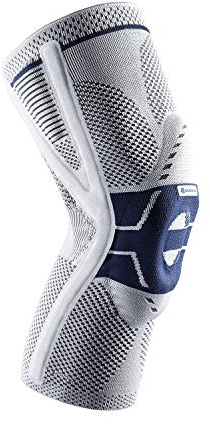 BAUERFEIND GenuTrain P3 Kniebandage, Uni, Titan, Links, Größe 4 | Patella-fokussierte Kniebandage mit medizinischer Kompression für gezielte Unterstützung und ganztägigen Komfort.