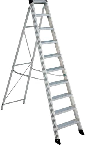 Zarges Trade Swingback Stepladder 10 Tread With Free Power Screwdriver
