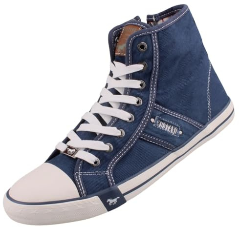 Mustang 1314-304-8, Zapatillas Altas Hombre, Azul (Blau 8), 44 EU
