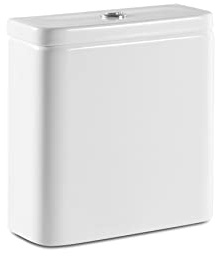 Roca,The Gap,SQUARE - Cisterna de doble descarga 4,5/3L con alimentación lateral para inodoro,Blanco,365mm x 150mm x 390mm,A341471000