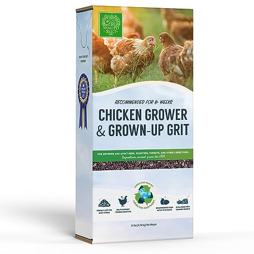 Small Pet Select – Grower Chicken Grit (10lb / 4.54kg) | Premium Insoluble Grit for Chickens 6–18 Weeks | Supports Healthy Digestion & Nutrient Absorption | Essential Poultry Supplement