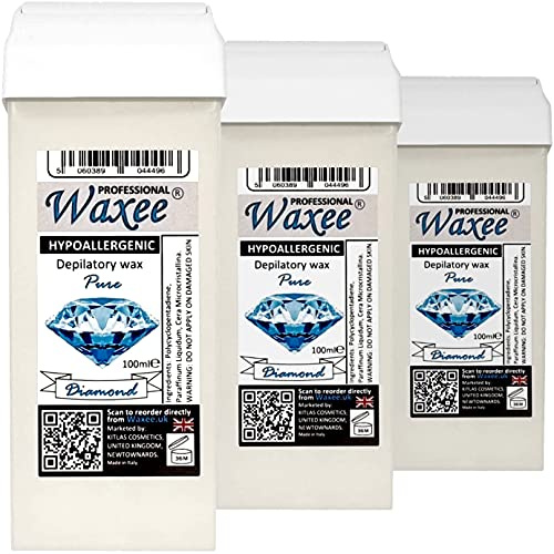Wax Wax Pure Diamond Lot de 3 cartouches de cire pour peaux sensibles et délicates 100 ml