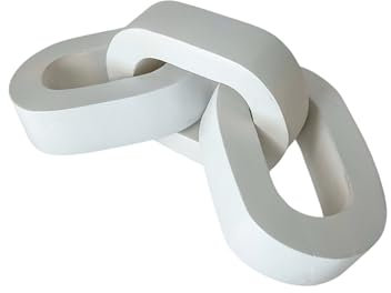 Wood Chain Link Decor Coffee Table Decorations Living Room Table Console Table Decor Coffee Table Books Side Table Decor Minimalist Home Decor Wooden Knot White Decor Book (White)