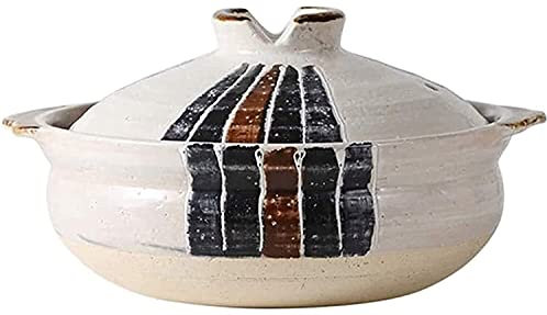 Casseruola Antiaderente Zuppa Casseruola in Pietra in Pietra in Ceramica Cucina Cucina con Cucina con Coperchio Casseruola Stufato in Vaso di Terra Zuppa Pentola 3l