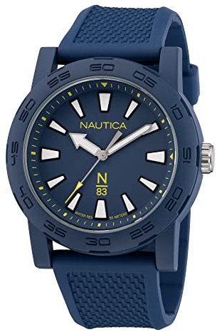 Nautica N83 N83 Ayia Triada Orologio da Uomo con Cinturino in Fibra di Poliuretano Blu (Modello: NAPATF202)