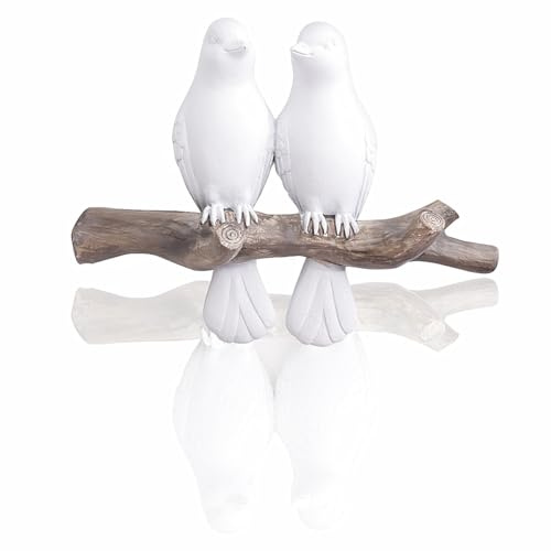 QUMENEY Vogelhaken aus Kunstharz, kreativer Wandhaken Vintage 2 Vögel | An den Haken lassen sich Mäntel Hüte Handtücher und Schlüssel aufhängen ideal