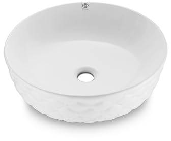 RD Luxury® Design Aufsatzwaschbecken Rundes Waschbecken Kleines Waschbecken Aufsatzwaschbecken für das Badezimmer Handwaschbecken Farbe Weiß