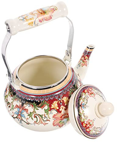Verdickte Emaille-Teekanne, türkischer Wasserkocher, Teekannen, Keramik-Teekessel, Herd, Küchenutensilien, Tasse, Retro-Emaille-Teekessel, türkisches Dekor, Heizung, Wasserkocher, japanische Lebens