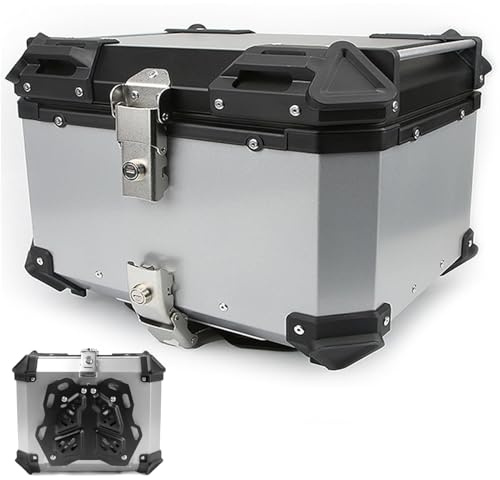 Bauletto per Moto 28L 36L 45L 55L 65L 80L 100L Viaggiare Scatola di Coda Bauletti Universale in Alluminio Baule da Moto, Valigia Top Case (Color : Black, Size : 36L), IBYCTJBDA-BLACK-36L