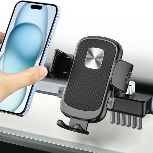 Dosvsi Tesla Model Y/ 3 Support Telephone Grille d'aération, [Ultra-Stable] Porte Téléphone pour Tesla, 360° Rotation et Un Bouton de Libération, per iPhone 15 Pro Max 14 13 12 et 4.7-7.2 Smartphone