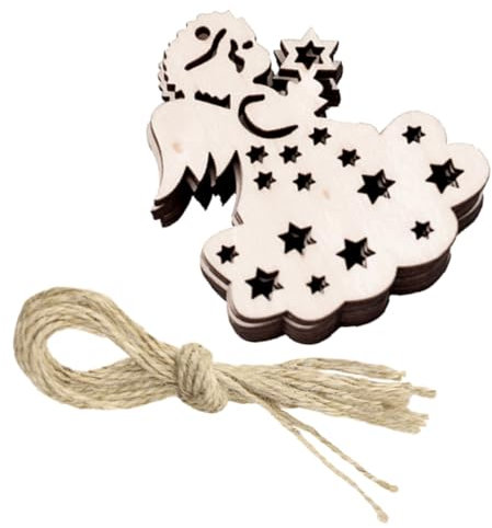NUOBESTY 40stücke Holzengel-anhänger Hochwertige Geschnitzte Dekoration Für Weihnachten Und DIY-projekte Für Bastelarbeiten Weihnachtsbaumschmuck