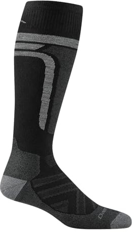 Darn Tough Snow Socks for Men -Edge OTC Midweight with Cushion w/Padded Shin, Merino Wool Hiking, Breathable Boot Sock- Black, XX-Large