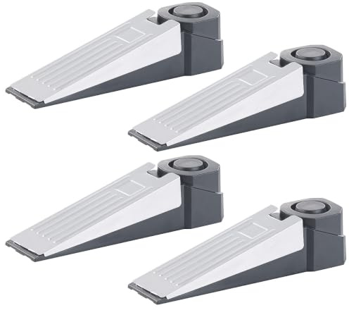 VisorTech Türstopperalarm: 4er-Set elektronische 2in1-Türstopper mit Alarm (Türstopper-Alarmanlage, Elektrische Alarm)