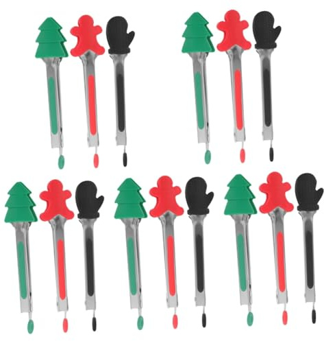 Amosfun 5 Ensembles Plus Pinces À Assiettes Pince À Fondue Titulaires Couverts De Table Batterie Cuisine Pince De Cuisine Embout En Silicone Pinces Alimentaires Gel De Silice 3 Pièces * 5