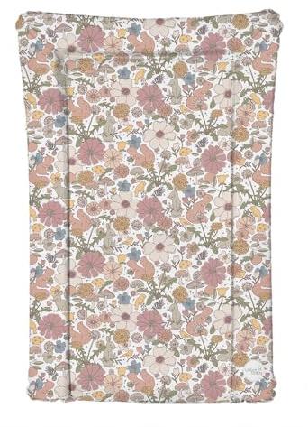 Deluxe Unisex Baby Waterproof Changing Mat with Raised Edges 46x73cm - Rainbows or Flowers (Floral)