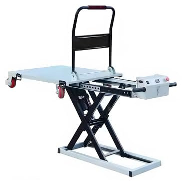 440lbs Capacity Electric Hydraulic Scissor Lift Table Cart | 39 Max Lifting Height | Portable Material Handling Flatbed Handcart for Warehouse, Workshop & Logistics (39 Lifting Height)