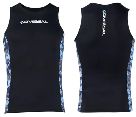Wetsuit Vest, 2mm Neoprene Surf Top, Männer Neopren Weste Tauchen Wassersport Diving Sleeveless Scuba Shirt, Ideal for Swimming, Diving