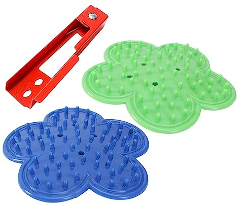 TOYANDONA Arrache-épines De Rosiers en Caoutchouc Et Métal 3 Pièces pour Fleuristes Et Jardinage, Ensemble Petite Pince Rouge Outils Bleu Et Vert, Éliminateur Épines Et Feuilles De Tiges De Fleurs