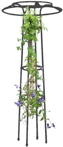 Tutor para Plantas De Interior - Estructura Alta para Flores Trepadoras - Enrejado Resistente Tipo Paraguas para Jardín, Invernadero, Balcón Y