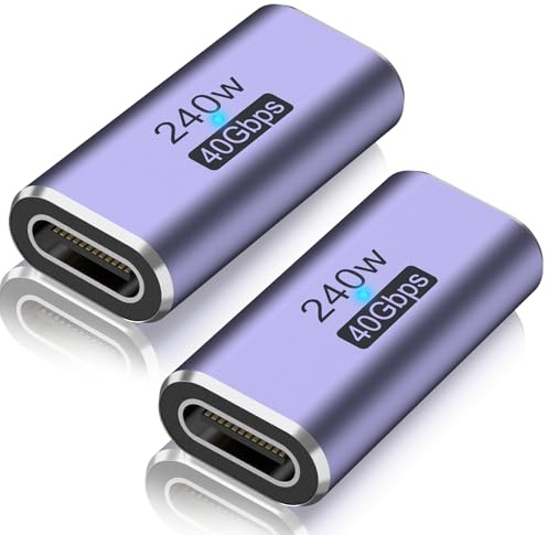 Tobfit USB C Female zu USB C Female Adapter(2Stück) OTG Type C Konverter 40Gbps für Type C Schnittstellen Geräten
