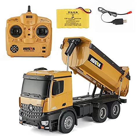 wheelfun Spielzeug 573 1/14 RC Kipper LKW Modellauto 2,4G Funksteuerung Batterie Licht