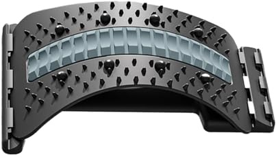 Planche de soutien lombaire – 38 x 24 cm – Écarteur dorsal réglable avec aimants pour l'alignement de la colonne vertébrale, exercices musculaires avec équipement de fitness de niveau, correction de