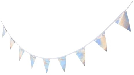Toddmomy 1 ghirlanda di striscioni triangolari con filo: striscione per feste iridescente - 32,8 piedi, 36 bandierine triangolari glitterate per fidanzamento, addio al nubilato, festival, baby shower