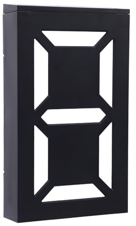 YWBL-WH Señal de Dirección Digital Solar Luz de Número de Dirección Solar Números de Casa Solares con Números de 0 A 9 y Letras A C E F H L P U para Exteriores Luz Blanca Cálida A