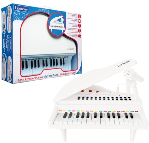 Lexibook, Mon Premier Piano, K731LXB | Touches lumineuses, mode apprentissage, tempo et volume, 29 x 31 cm