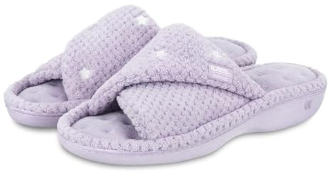 Isotoner® Ladies Popcorn Turnover Open Toe Slipper