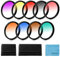 Fotover, Set di 9 filtri a gradiente per obiettivi di fotocamere DSLR Canon, Nikon, Sony, Pentax, Olympus, Fuji da 52 mm + custodia per filtri + panno in microfibra per la pulizia