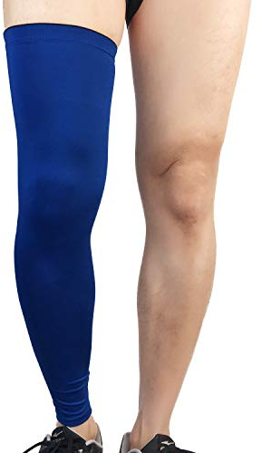 Xindiqiu AUXDIQ Gambali Compressione Ciclismo Manicotti Gambe Ginocchiera Basket Ginocchio Compressione per Uomo Donna Blu XXL