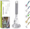 Berglander Pasapurés Triturador de patatas de acero inoxidable, cortador de patatas de metal resistente, triturador de alimentos, utensilio para triturar verduras de mano