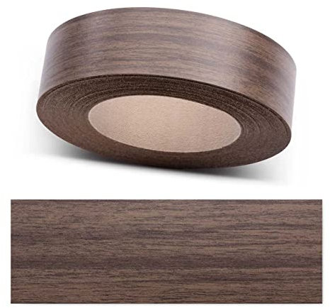 ben+camilla.com Kantenumleimer zum Aufbügeln | Nussbaum 20 mm x 5 m Rolle (glatt matt) | Premium Qualität für professionelle Ergebnisse | Kantenschutz