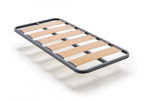 HOGAR24 ES Sommier à Lattes Larges en Tube d'acier 40 x 30 mm | Lattes en Bois vaporisé | Pieds Non Inclus | Dimensions : 90 x 200 cm