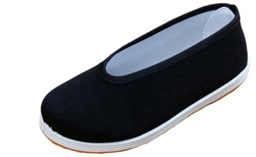 Kid Old Beijing Kung Fu Cloth Shoes Flats Embroidery Rubber Sole Chinese Traditional Unisex