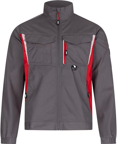 BWOLF DRIFT Giacca da Lavoro da Uomo Primavera/Estate/Autunno in Tessuto Ripstop Molti Tasche, grigio., XXL