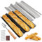 Moldes Para Baguettes, 2 Piezas, Bandejas De Horno Antiadherente Con Cuchillo De Panadero, Para 3 Baguettes, Accesorio Para Hornear Pan, 38x24cm