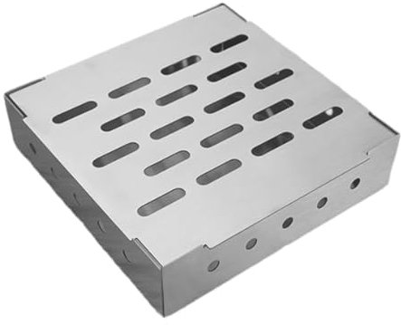 F Fityle BBQ Smoker Box BBQ Supplies Acciaio Inossidabile Tops Resistenti al Calore Grill Smoker Box Griglia Esterna BBQ Box per Barbecue a Gas da Giardino, Stile Corto, Style B