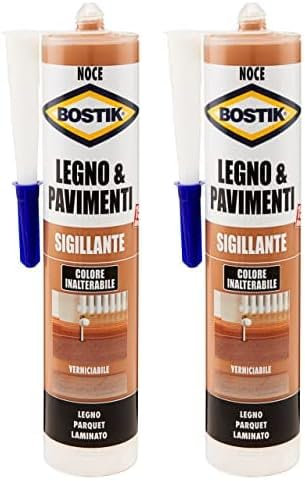 Bostik Legno&Pavimenti sigillante legno noce 300ml (Confezione da 2)