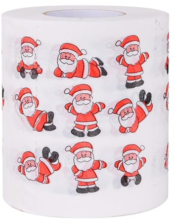 Papier toilette fantaisie des fêtes - Rouleau de papier toilette Père Noël, Papier toilette fantaisie Père Noël | Papier toilette de vacances du Père Noël, papier toilette fantaisie hautement collecti