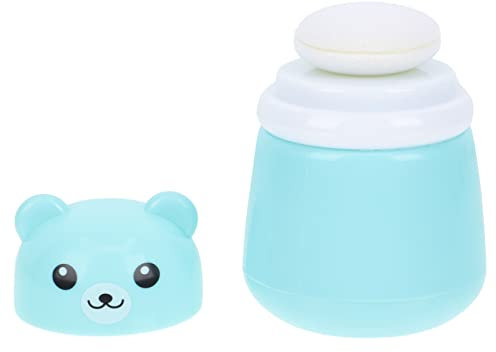 Toyvian Niedliche Bären Puderquaste Box Tragbare Talkumpuder Aufbewahrung Luftdichter Leichter Powder Puff Behälter Für Outdoor Nutzung Und Einfache Pulverkontrolle