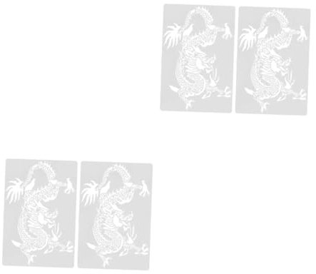 jojofuny 2 Sätze Drachenform-malvorlage Malschablonen Drachenschablonen Zum Malen Drachen-schablone Wiederverwendbare Malvorlagen Diy-drachen-malvorlagen Pvc Weiß 2 Stücke * 2