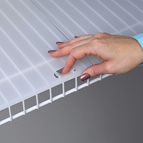 Shelf It Wire Shelf Liner 10' Long Roll Wire Shelf Liner with Locking Tabs to Fit 12 Deep Wire Shelves Made in The USA Prevents Items from Tipping Over or Falling Through Gaps