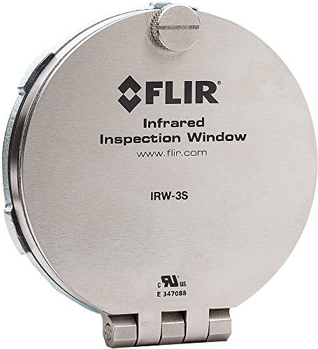 FLIR IRW-3S Fenêtre d'inspection infrarouge en Acier, Noir, 3 pouces | Sécurité arc électrique, visuel/thermique/fusion, cadre acier inox, anticorrosion, kit installation